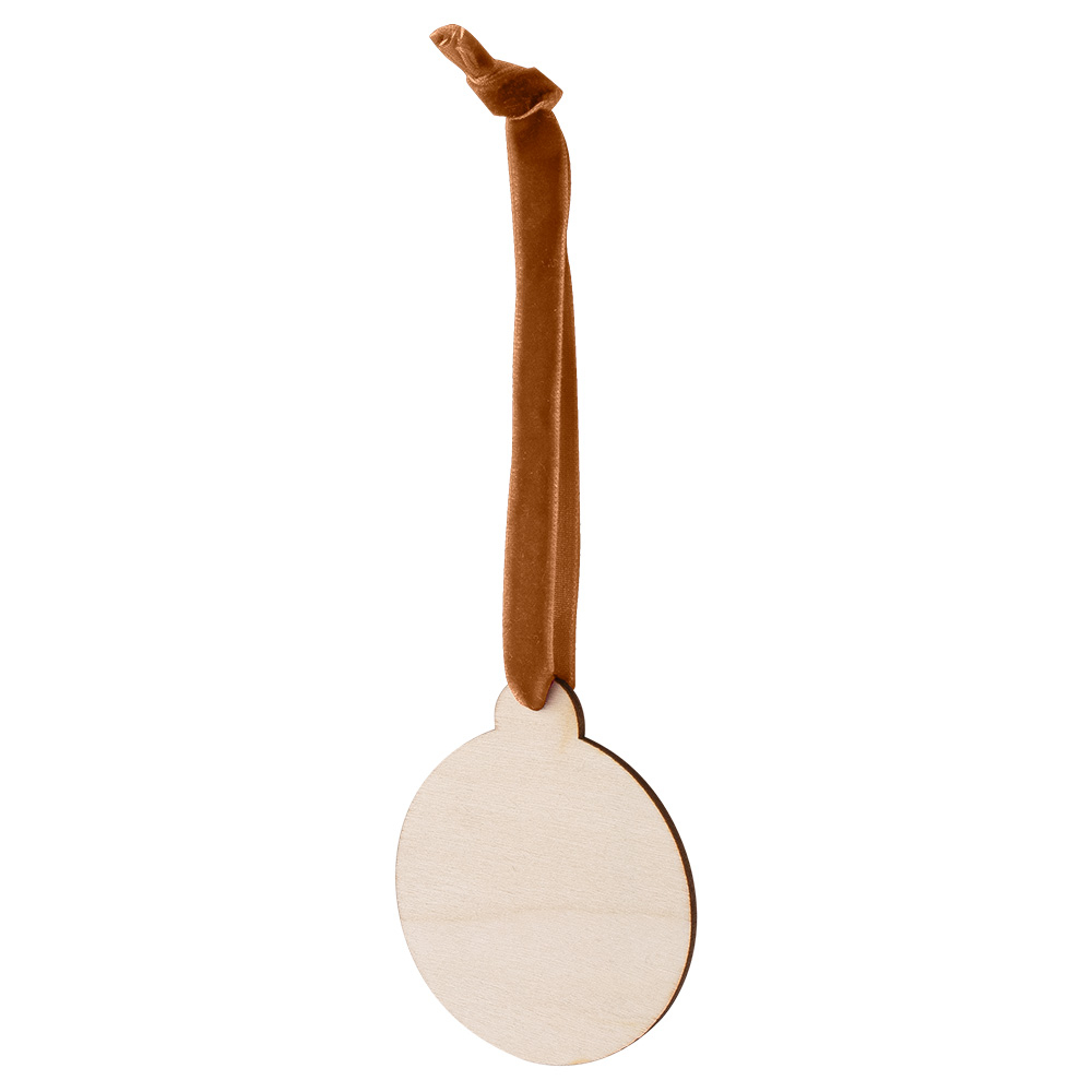 Suspension décorative personnalisable en bambou ELLIOT Forme boule cordon marron